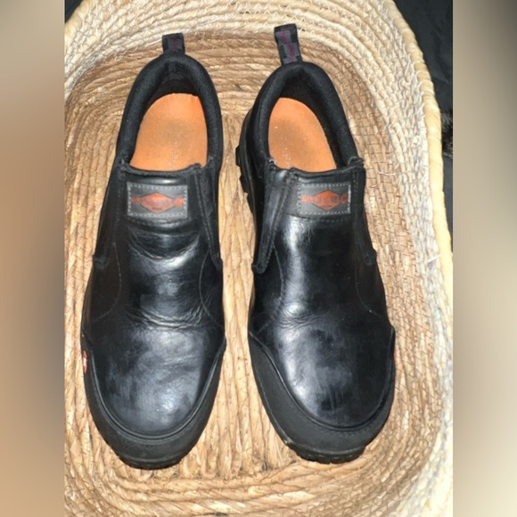 Merrell Midnight Dual Density Moccasin Black Leather Slip On Shoe - Picture 4 of 16